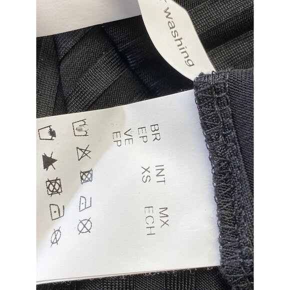 Hugo Boss Sz XS Shirt Long Sleeve Ribbed Black Classic Minimalist Luxury top - Picture 3 of 5